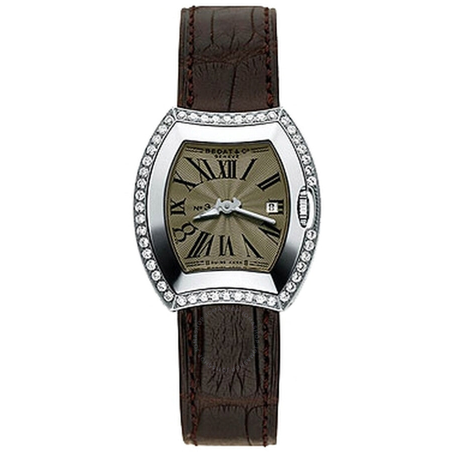 Bedat - No. 3 - 29 MM - Stainless Steel - Diamond Bezel - Brown Dial - 334.040.400