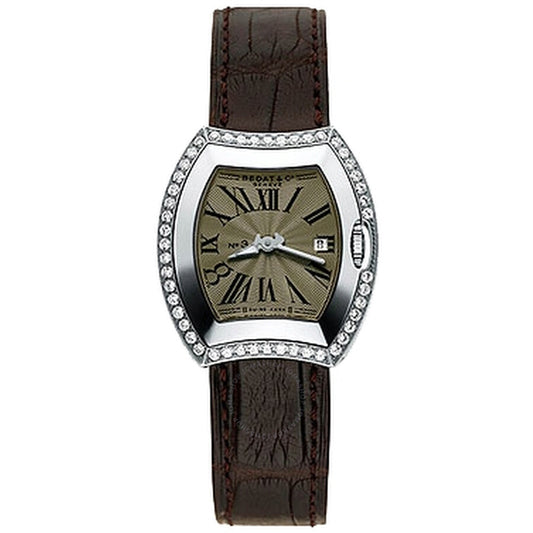 Bedat - No. 3 - 29 MM - Stainless Steel - Diamond Bezel - Brown Dial - 334.040.400