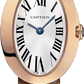 Cartier Baignoire de Cartier Rose gold 25.30 MM - Shiny Dark Brown Alligator Leather Strap - Silvered Dial - W8000017