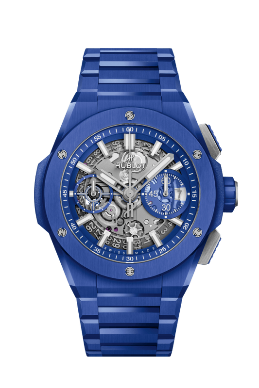 Hublot Big Bang Integrated Blue Indigo Ceramic 42 MM - Blue Ceramic Bracelet - Matte Blue Skeleton Dial - 451.EX.5129.EX