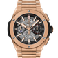 Hublot Big Bang Integrated King Gold 42 MM - King Gold Bracelet - Matte Black Skeleton Dial - 451.OX.1180.OX