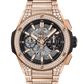 Hublot Big Bang Integrated King Gold Pave 42 MM - King Gold Diamond Bracelet - Diamond Bezel - Matte Black Skeleton Diamond Dial - 51.OX.1180.OX.3704