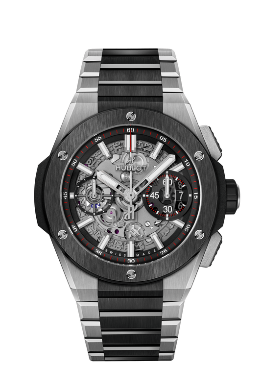 Hublot Big Bang Integrated Titanium Ceramic 42 MM - Titanium and Ceramic Bracelet - Matte Black Skeleton Dial - 451.NM.1170.NM