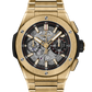 Hublot Big Bang Integrated Yellow Gold 42 MM - Yelloew Gold Bracelet - Matte Black Skeleton Dial - 451.VX.1130.VX