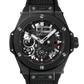 Hublot Big Bang MECA Black Ceramic - 45 MM - Black Rubber Strap - Skeleton Dial - 414.CI.1123.RX