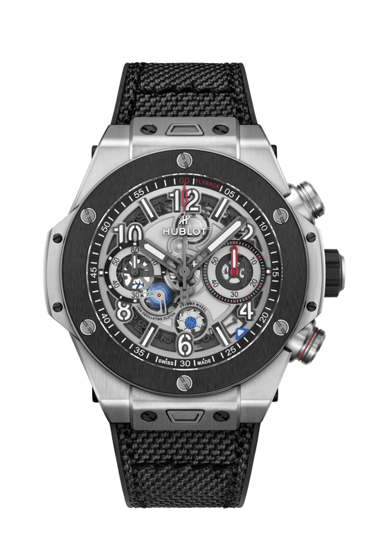 Hublot Big Bang Reloaded Titanium Ceramic - 44 MM - Black Rubber Strap - Matte Grey Skeleton Dial - 421.NM.1123.NR.RLD