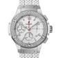 Hublot Big Bang Steel White Diamonds 41 MM - White Rubber Strap  - Diamond Bezel - White Dial - 342.SE.230.RW.114