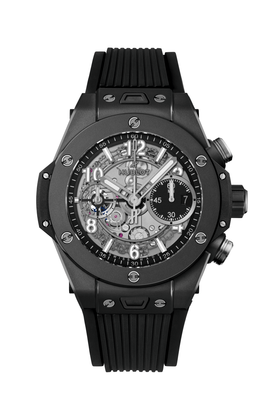 Hublot Big Bang Unico Black Magic 42 MM - Black Rubber Strap - Matte Black Skeleton Dial - 441.CI.1171.RX