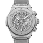 Hublot Big Bang Unico Essential Grey 42 MM - Gray Velcro Strap - Rhodium Plated Dial - 441.NX.4210.RX.HEC22