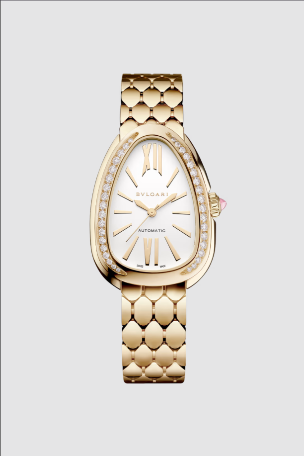 Bvlgari Serpenti Seduttori - 34 MM - Yellow Gold - White Opaline Dial - 103898