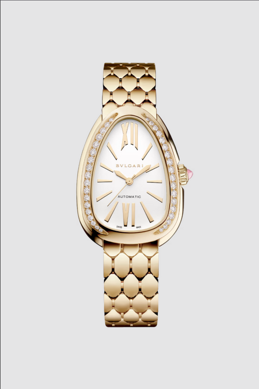 Bvlgari Serpenti Seduttori - 34 MM - Yellow Gold - White Opaline Dial - 103898