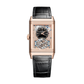 JLC - Reverso Tribute Duoface Tourbillon - 45.5 MM x 27.4 MM - Pink Gold - Silvered-Gray/Black Dial - Black Leather Strap - Q392243J