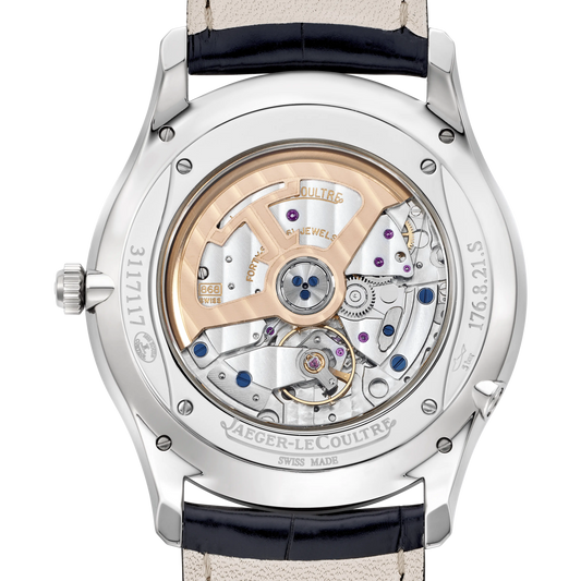 JLC - Master Ultra Thin Perpetual Calendar - 39 MM - Stainless Steel - Black Dial - Black Leather Strap - Q1308470