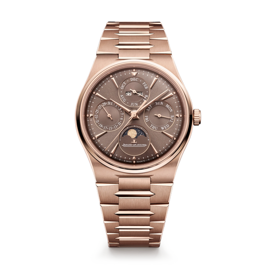 JLC - Master Control Chronometre Perpetual Calendar - 39 MM - Rose Gold - Toffee Brown Dial - Rose Gold Bracelet - Q417216J