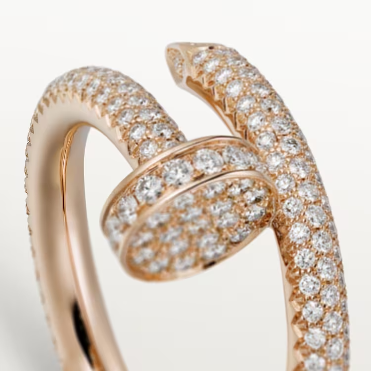 Cartier Juste Un Clou Ring - Rose Gold - Diamonds - N4748600