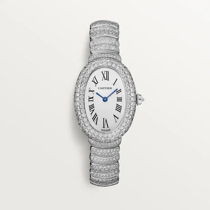 Cartier Baignoire de Cartier White Gold 23.1 MM - White Gold Bracelet - Diamond Bezel - Silvered Dial - WJBA0021