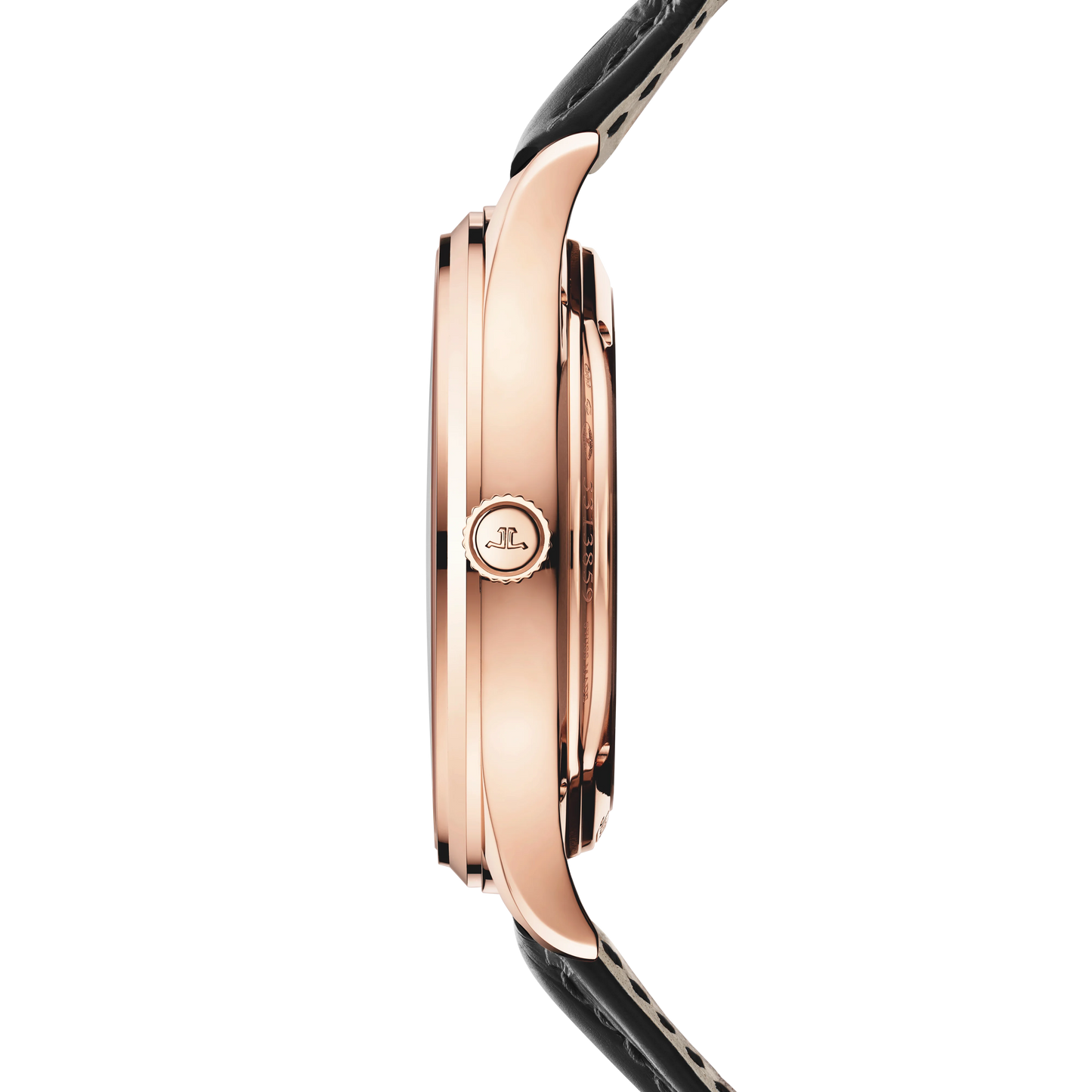 JLC - Master Ultra Thin Tourbillon - 40 MM - Pink Gold - Eggshell Beige Dial - Black Leather Strap - Q1682411