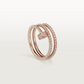 Cartier Juste Un Clou Ring - Rose Gold - Diamonds - B4210900