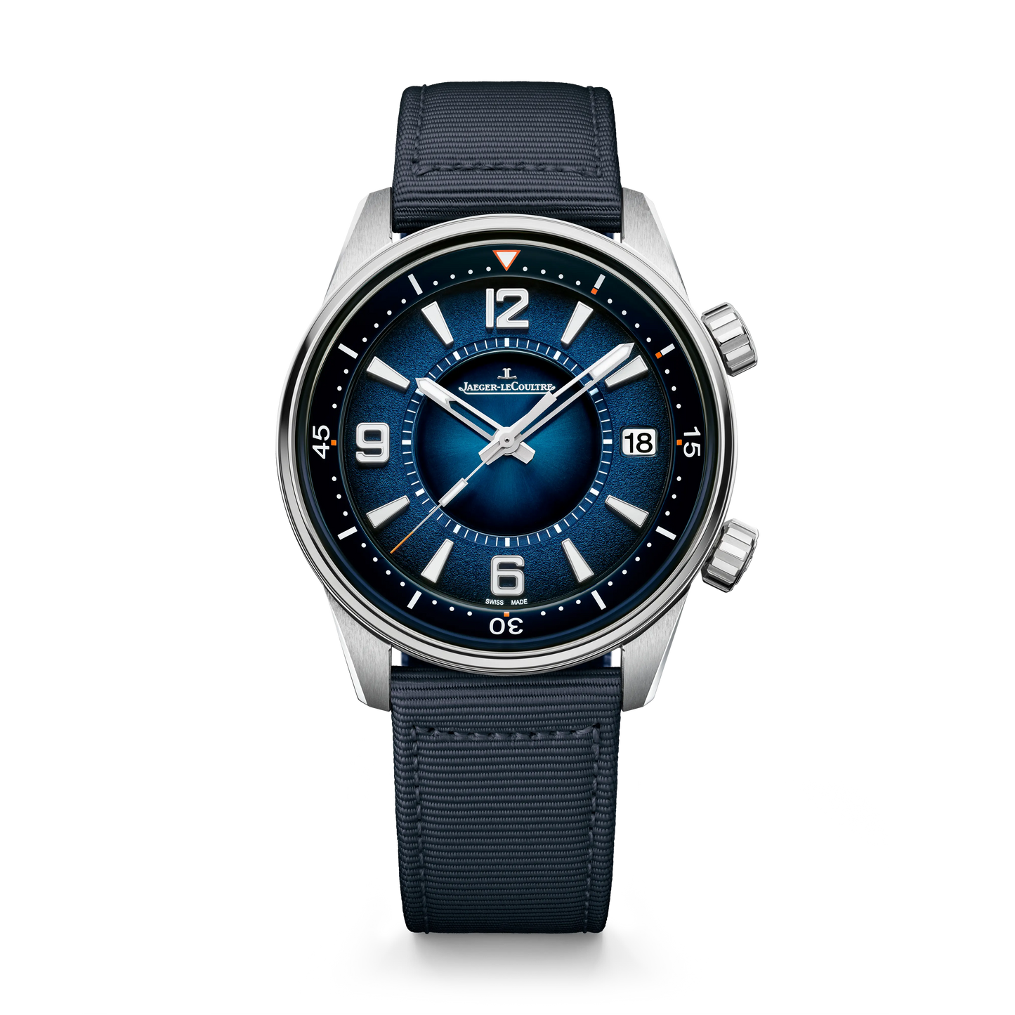 JLC - Polaris Date - 40 MM - Stainless Steel - Blue Sunburst Dial - Blue Canvas Strap - Q9128981