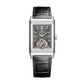 JLC - Reverso Tribute Duoface Tourbillon - 45.5 MM x 27.4 MM - Stainless Steel - Charcoal Gray/Gray Dial - Black Leather Strap - Q392845J
