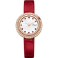 Piaget Possession - Rose Gold 29 MM - Red Leather Strap - Diamond Bezel - White Mother-Of-Pear Dial - G0A47088