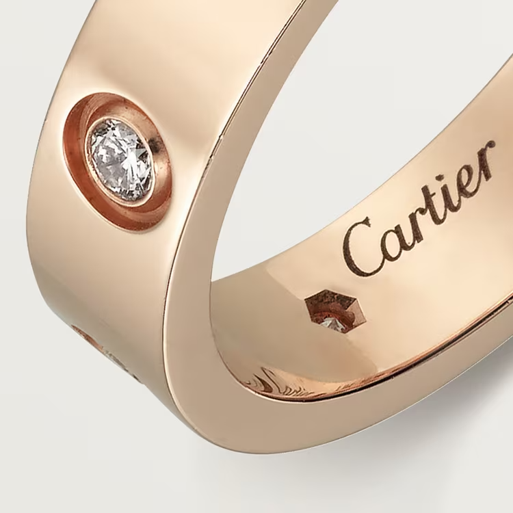 Cartier Love Wedding Band - Rose Gold - Diamond - B4050800