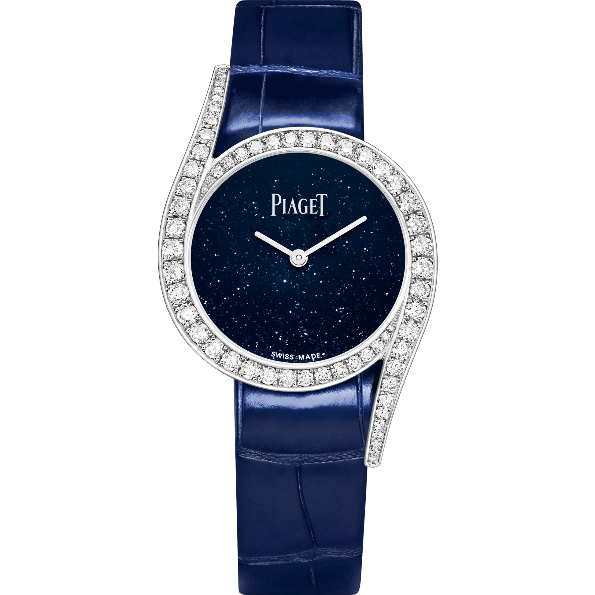 Piaget Limelight Gala - White Gold 26 MM - Blue Leather Strap - Diamond Bezel - Blue Dial - G0A45152