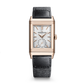 JLC - Reverso Tribute Monoface Small Seconds - 45.6 MM x 27.4 MM - Pink Gold - Silvered-Gray Dial - Black Leather/Canvas Strap - Q7132521