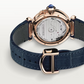 Cartier Pasha de Cartier Rose Gold 35 MM - Blue and Purple Alligator Strap - Diamond Bezel - Silver Flinqué Dial - WJPA0012