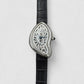 Cartier Crash Skeleton - Platinum - 45 MM x 28 MM - Black Leather Strap - Skeleton Dial - W7200001