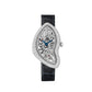 Cartier Crash Skeleton Diamond Case - Platinum - 45 MM x 28 MM - Black Leather Strap - Skeleton Dial - HPI00935