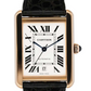 Cartier Tank Solo XL 41 MM - Brown Leather Strap - Rose Gold Bezel - Silver Dial - 3514 / W5200026