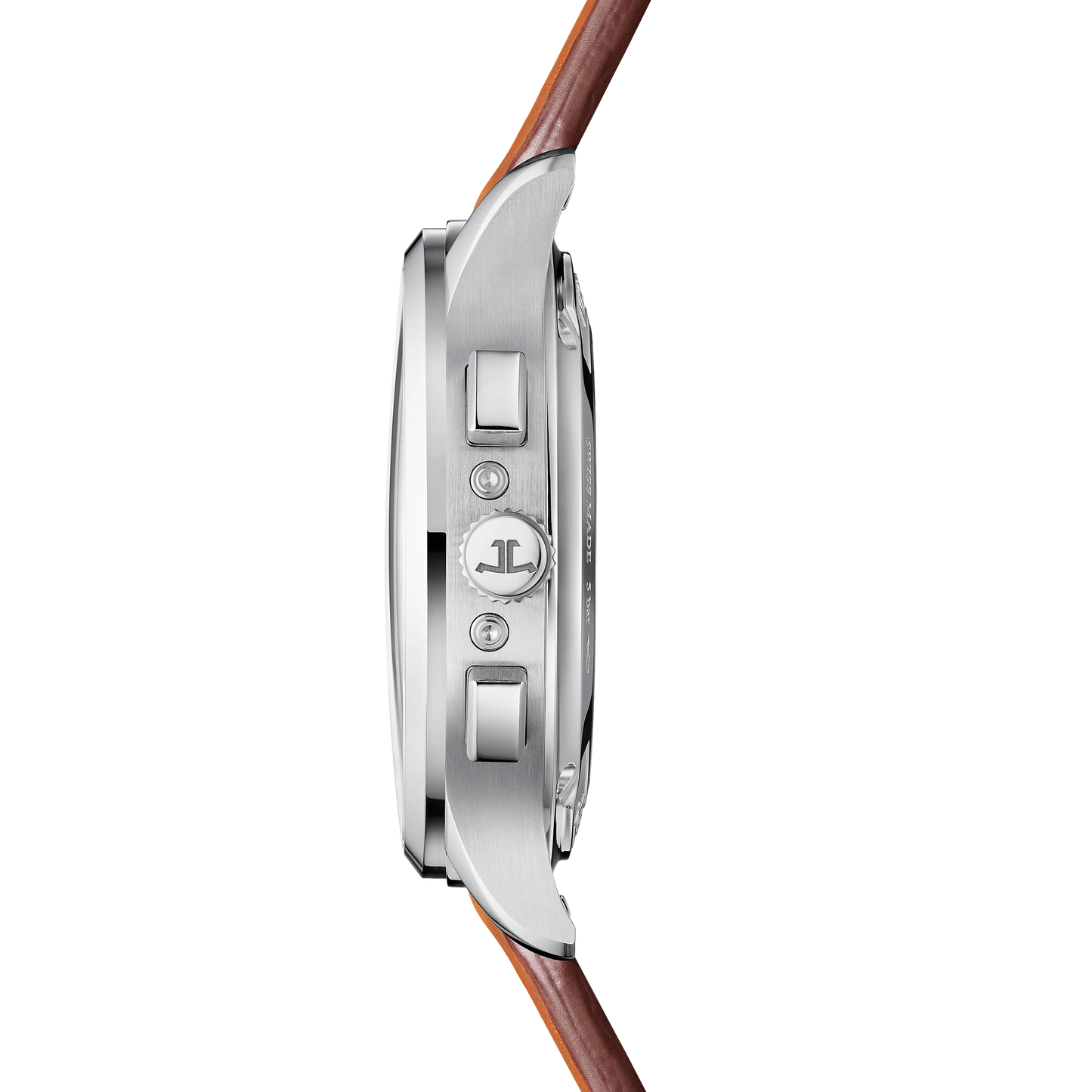 JLC - Master Control Chronograph Calendar - 40 MM - Stainless Steel - Gray Dial - Brown Leather Strap - Q4138431