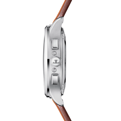 JLC - Master Control Chronograph Calendar - 40 MM - Stainless Steel - Gray Dial - Brown Leather Strap - Q4138431