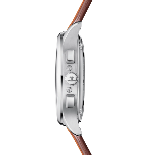 JLC - Master Control Chronograph Calendar - 40 MM - Stainless Steel - Gray Dial - Brown Leather Strap - Q4138431