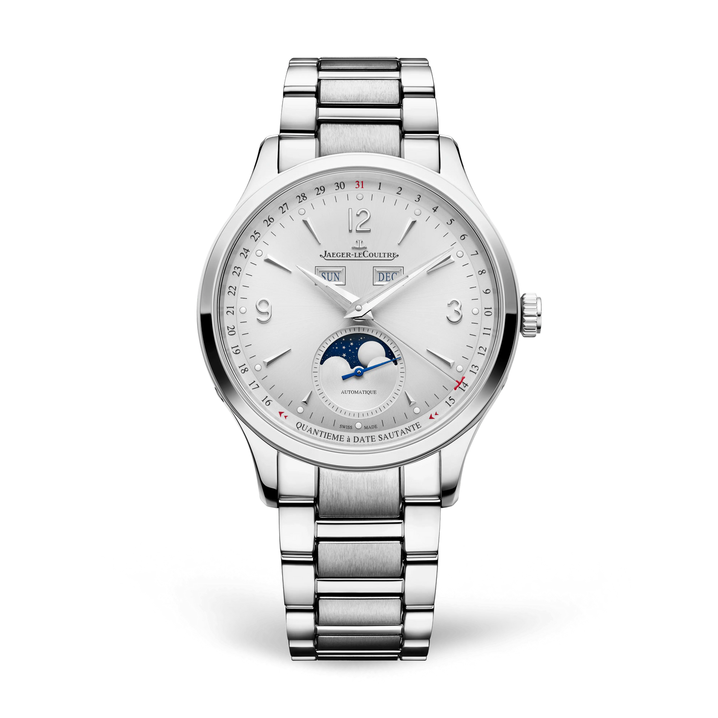 JLC - Master Control Calendar - 40 MM - Stainless Steel - Silvered-Gray Dial - Stainless Steel Bracelet - Q4148120