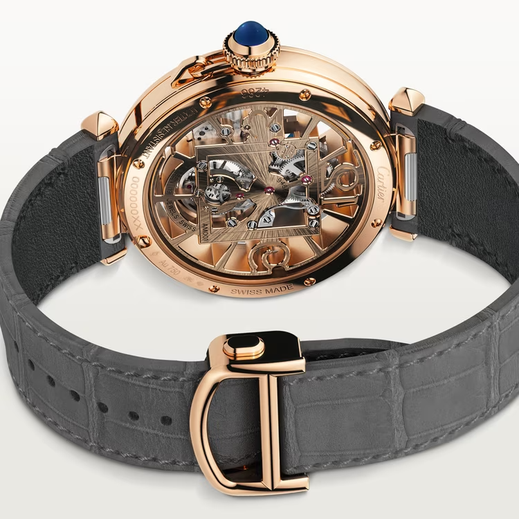 Cartier Pasha de Cartier Rose gold 41 MM - Dark Gray Alligator Strap - Skeleton Tourbillon Dial - WHPA0006