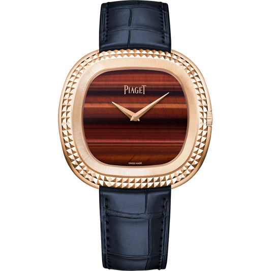 Piaget Andy Warhol - Rose Gold - 45 MM x 43 MM - Blue Alligator Leather Strap - Bull's Eye Dial - G0A51245