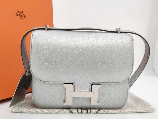 Hermès Constance 18 - Argente - Chevre - Palladium Hardware - C18ACPHW