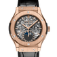 Hublot Classic Fusion Aerofusion Moonphase King Gold 42 MM - Black Rubber and Alligator Straps - Sapphire Dial - 547.OX.0180.LR