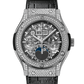 Hublot Classic Fusion Aerofusion Moonphase Titanium Pave 42 MM - Black Rubber and Alligator Straps - Diamond Bezel - Sapphire Dial - 547.NX.0170.LR.1704