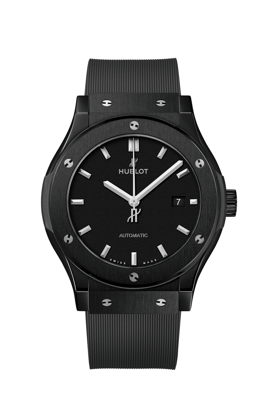 Hublot Classic Fusion Black Magic 42 MM - Black Rubber Strap - Matte Black Dial - 542.CM.1171.RX