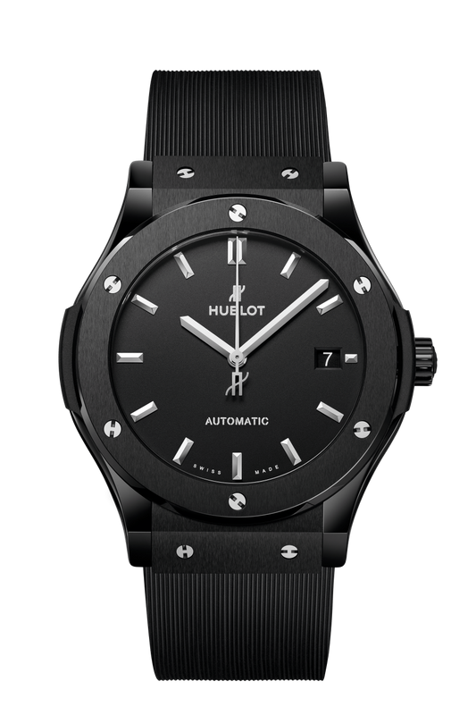 Hublot Classic Fusion Black Magic 45 MM - Black Rubber Strap - Matte Black Dial - 511.CM.1171.RX