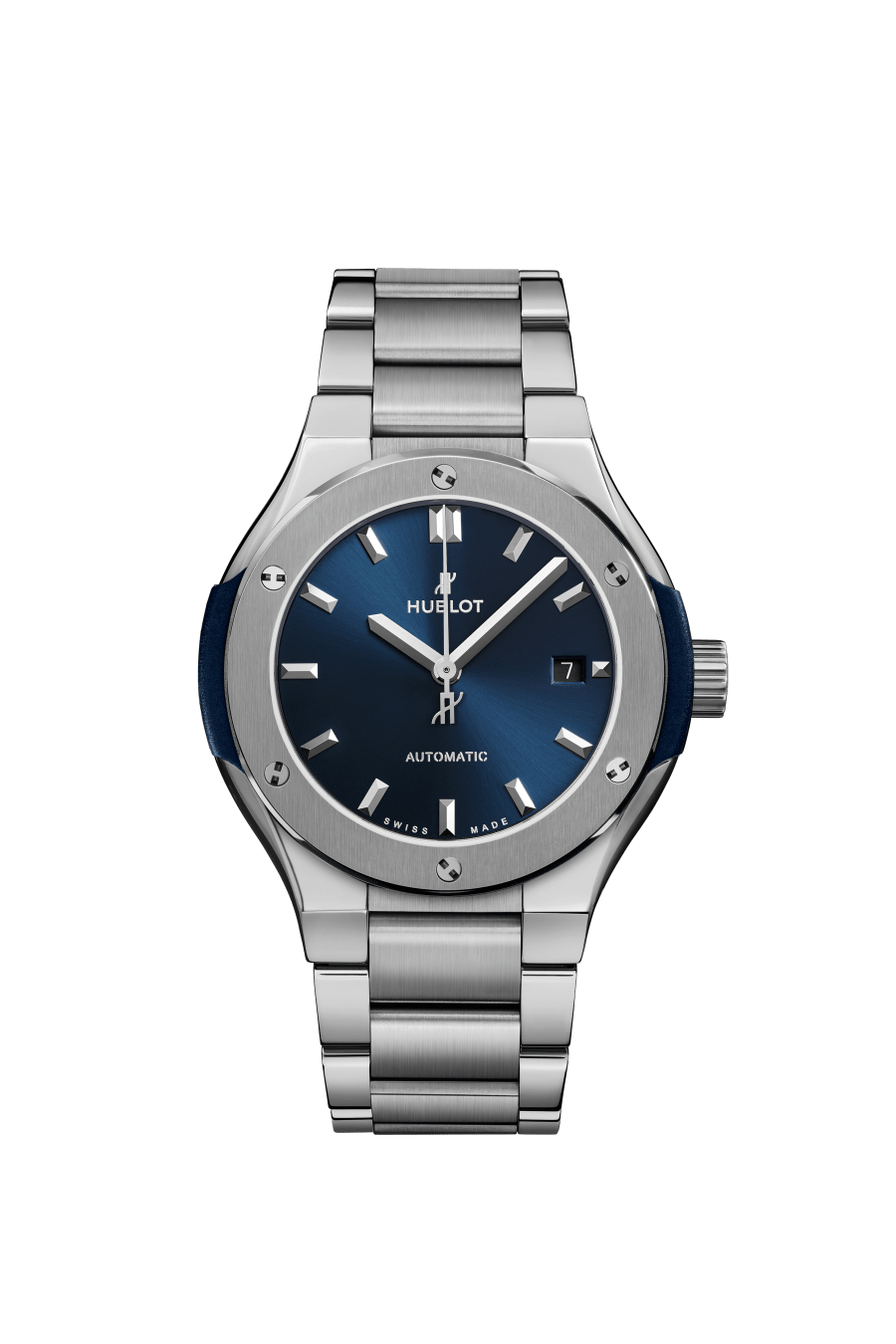 Hublot Classic Fusion Blue Titanium 33 MM - Blue Titanium Bracelet - Satin Blue Sunburst Dial - 585.NX.7170.NX