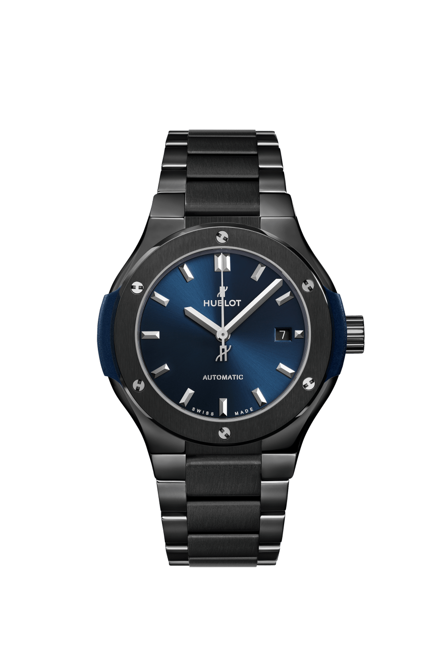 Hublot Classic Fusion Ceramic Blue 33 MM - Black Ceramic Bracelet - Satin Blue Sunburst Dial - 585.CM.7170.CM