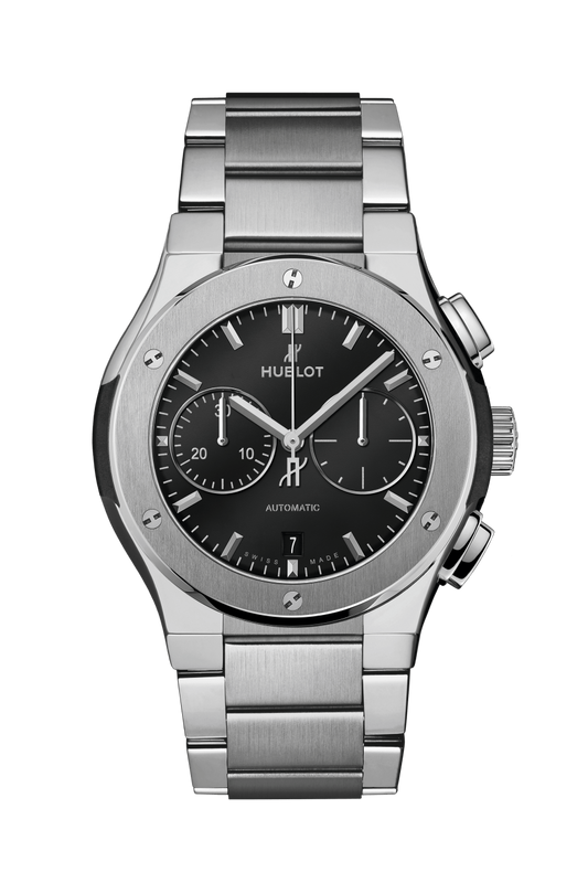 Hublot Classic Fusion Chronograph Titanium 42 MM - Titanium Bracelet - Matte Black Dial - 540.NX.1170.NX