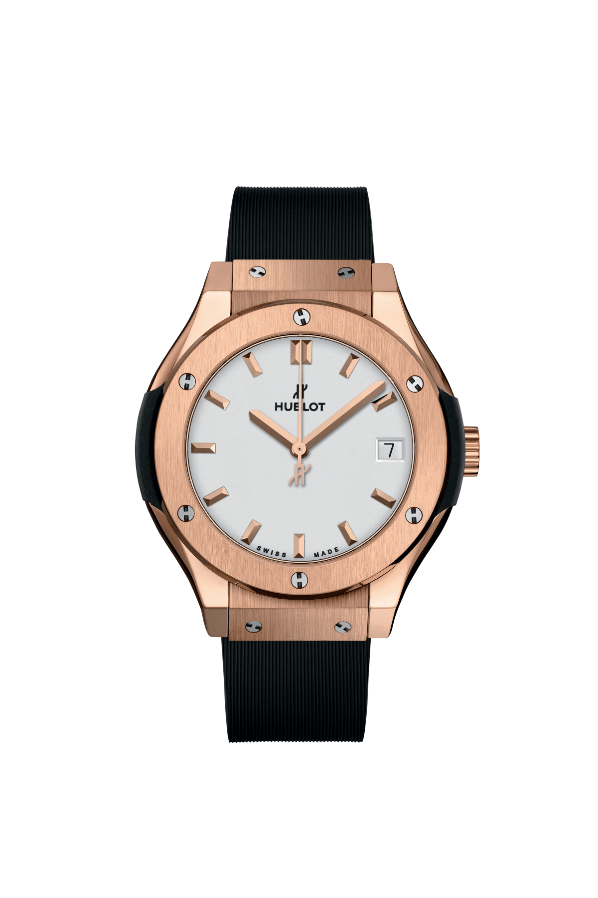 Hublot Classic Fusion King Gold Opalin 33 MM - Black Rubber Strap - Opaline Dial - 581.OX.2611.RX