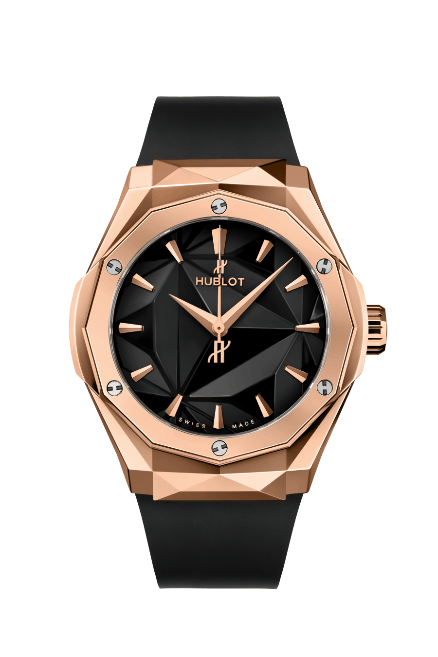 Hublot Classic Fusion Orlinski King Gold 40 MM - Black Rubber Strap - Polished Black Dial - 550.OS.1800.RX.ORL19