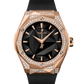 Hublot Classic Fusion Orlinski King Gold Alternative Pave 40 MM - Black Rubber Strap - Diamond Bezel - Polished Black Dial - 550.OS.1800.RX.1804.ORL19