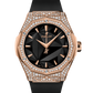 Hublot Classic Fusion Orlinski King Gold Pave 40 MM - Black Rubber Strap - Diamond Bezel - Polished Black Dial - 550.OS.1800.RX.1604.ORL19